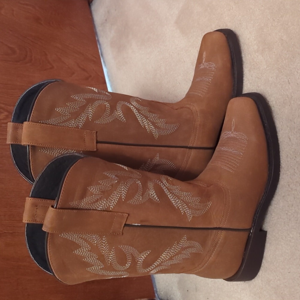 Tan cowboy boots